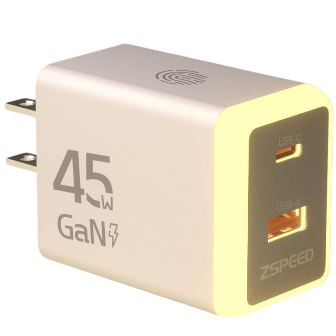 45W USB C Wall Charger Block with Night Light (Touch Switch)