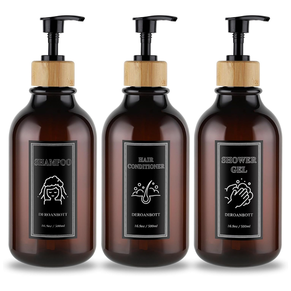16.9 oz Deroanbott Shampoo & Conditioner Pump Dispenser
