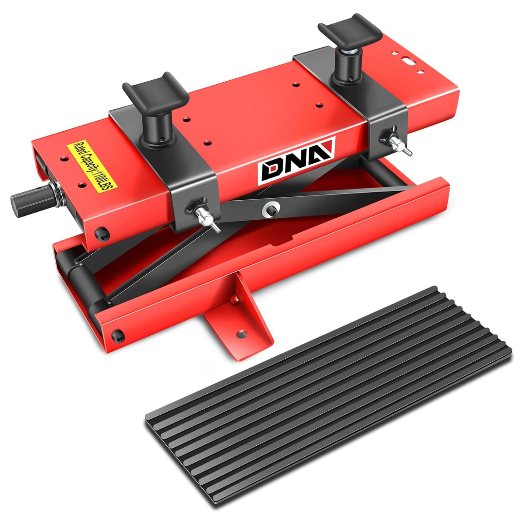 DNA Motoring Steel Motorcycle ATV Scissor Lift Jack Hoist Stand (up To 1100lbs)