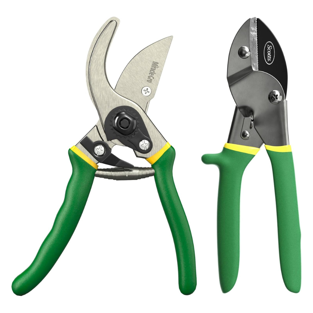 2-Piece Miracle-Gro 8" Pruning Shears Set W/ Bypass & Anvil Pruner