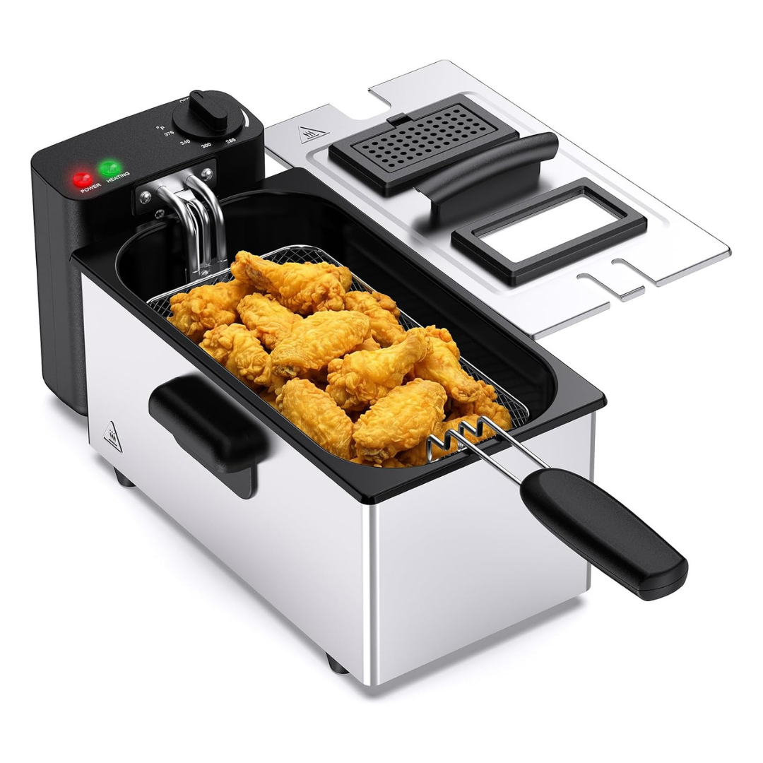 OLIXIS 3Qt Capacity 1500W Electric Deep Fryer