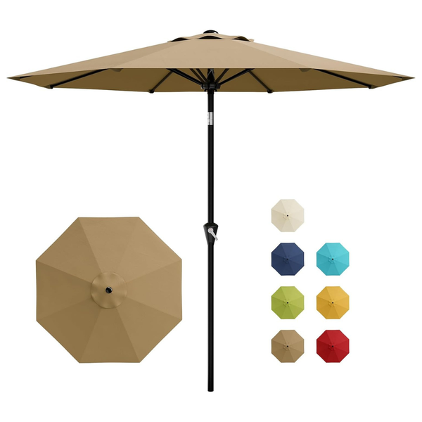 9ft 8 Heavy Duty Sturdy Ribs Outdoor Patio Umbrella