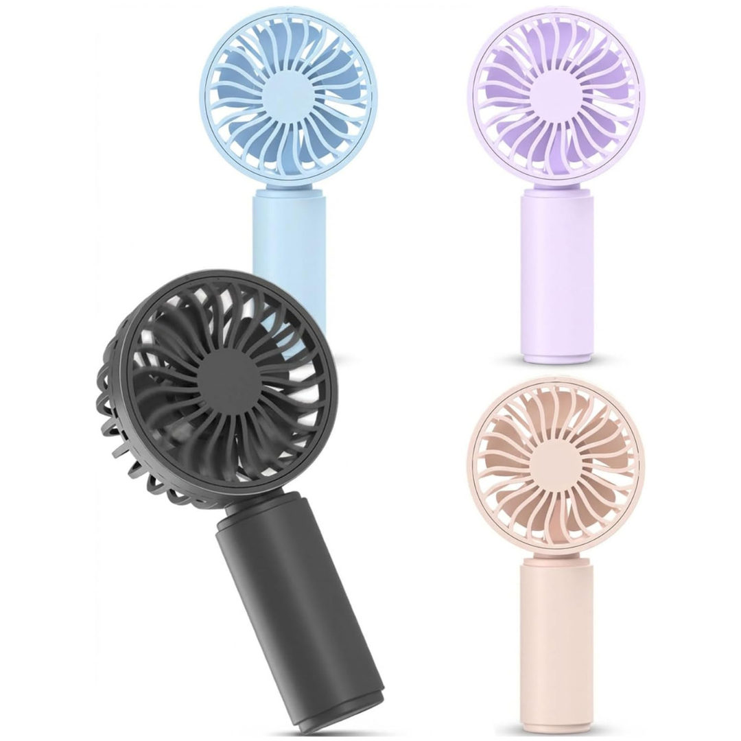 4-Pack Mini USB Rechargeable Battery Powered Handheld Fans