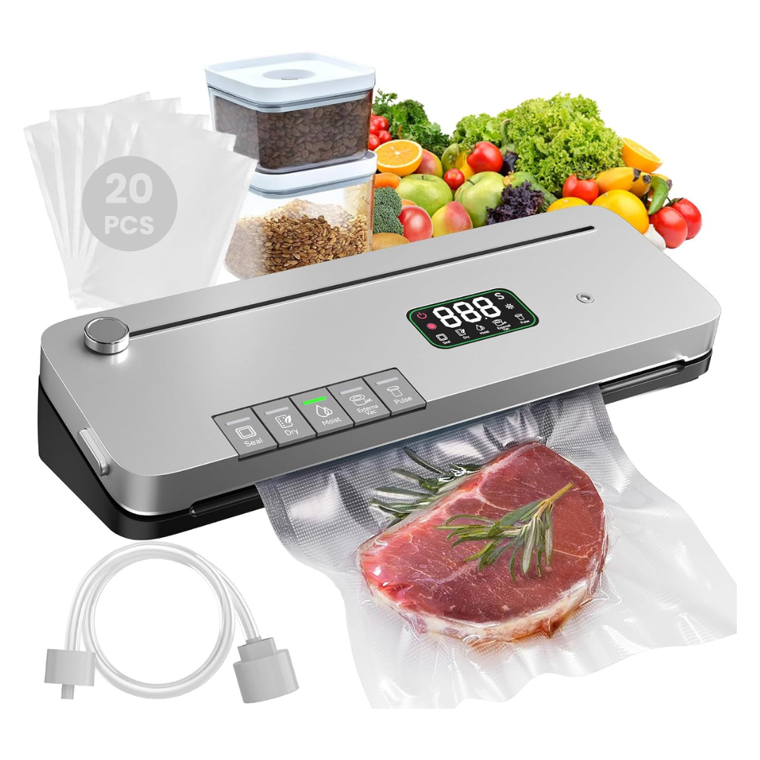 75kPa Food Vacuum Sealer Machine With Built-In Cutter