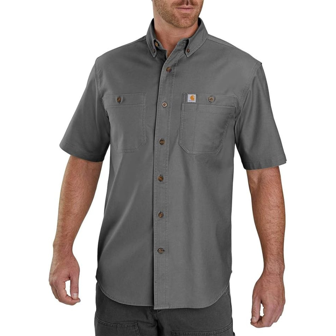 Men's Relaxed Fit Short Sleeve Button-Down Shirt