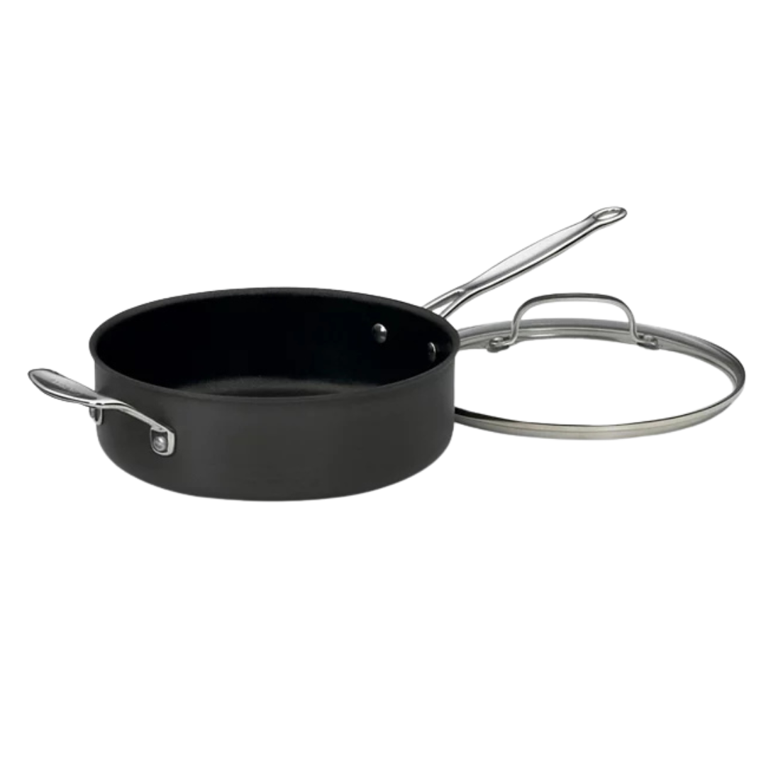 5.5QT Cuisinart Chefs Hard Anodized Saute Pan W/ Handle & Cover
