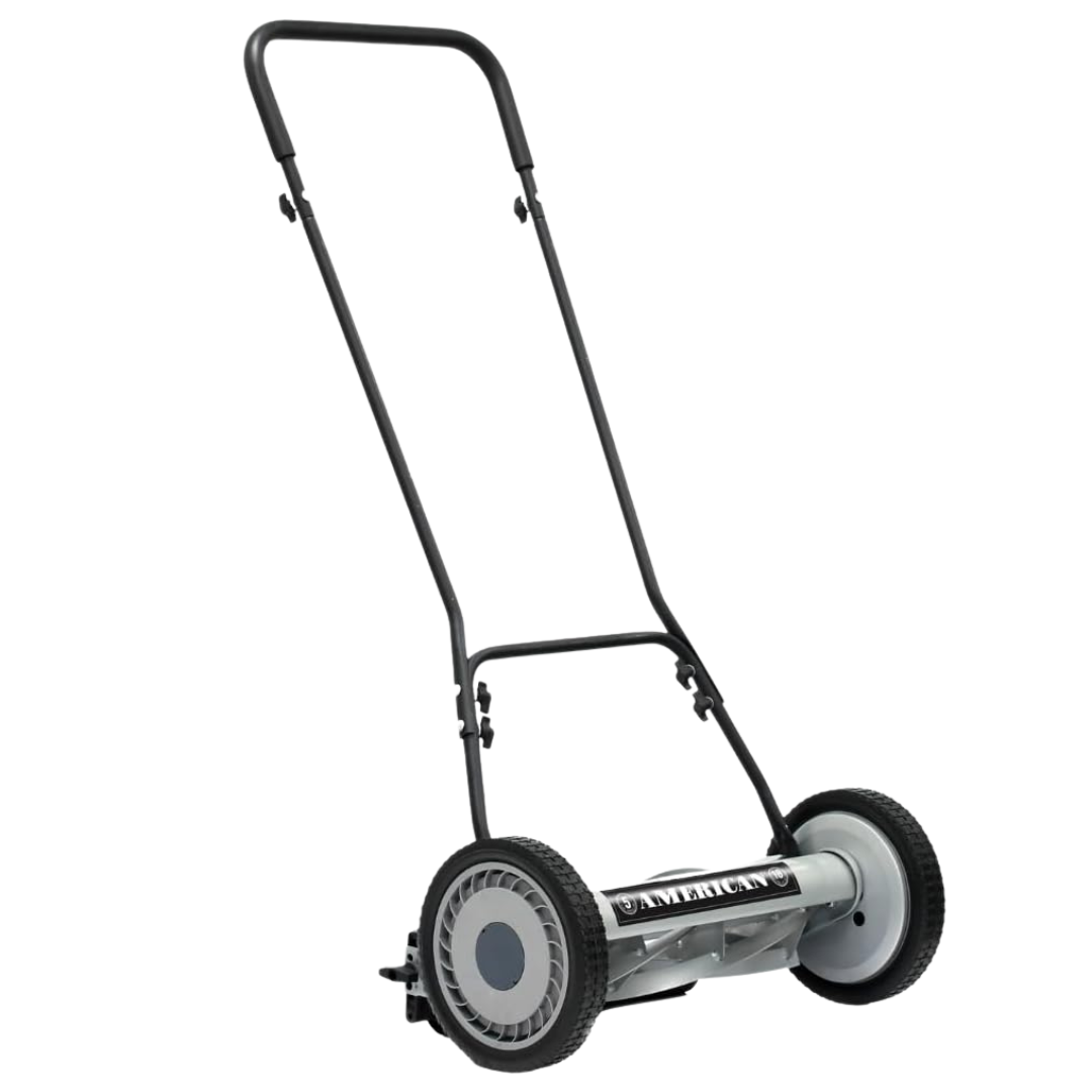 18" American Lawn Mower 5-Blade Push Reel Lawn Mower (Black)