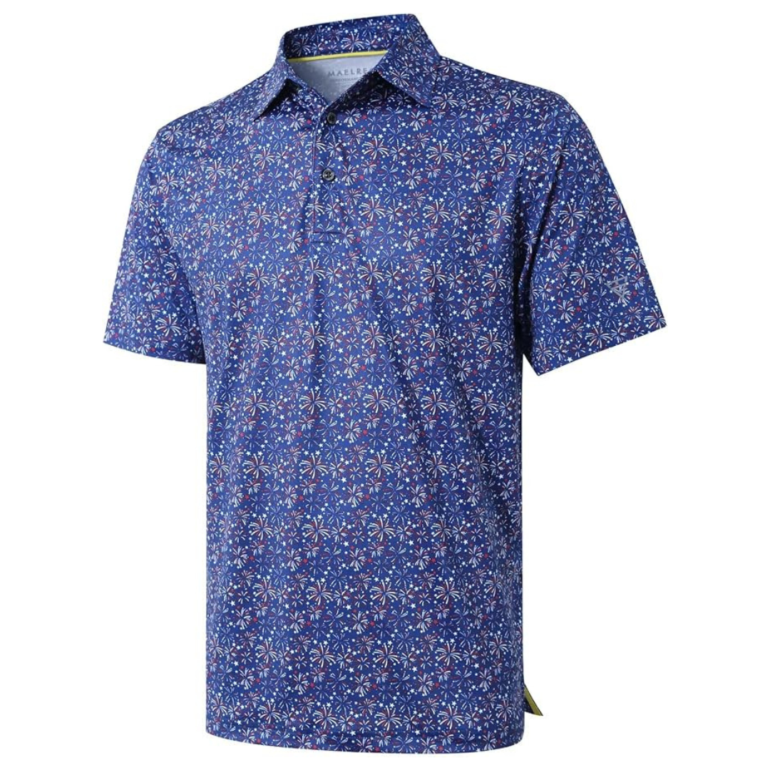 Men's UPF 30+ Dry-Fit Performance Golf Polo Shirts