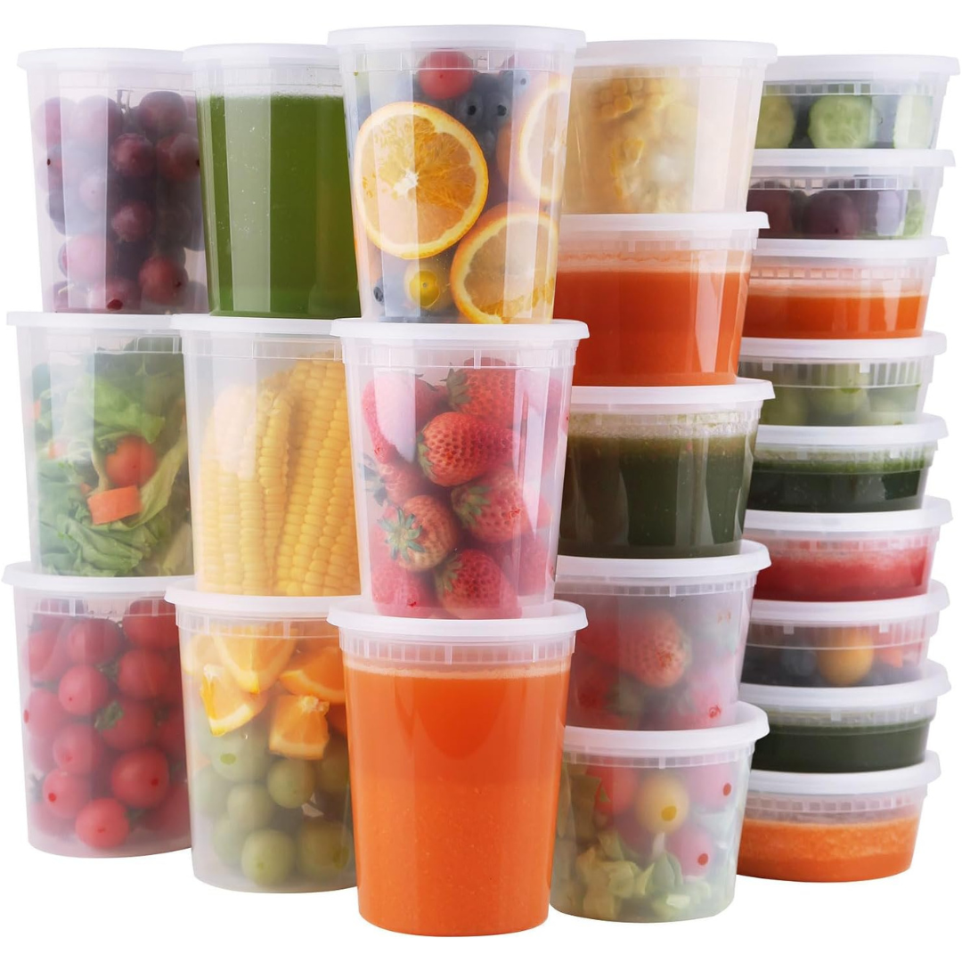 8oz 48 Sets WGCC Deli Disposable Containers