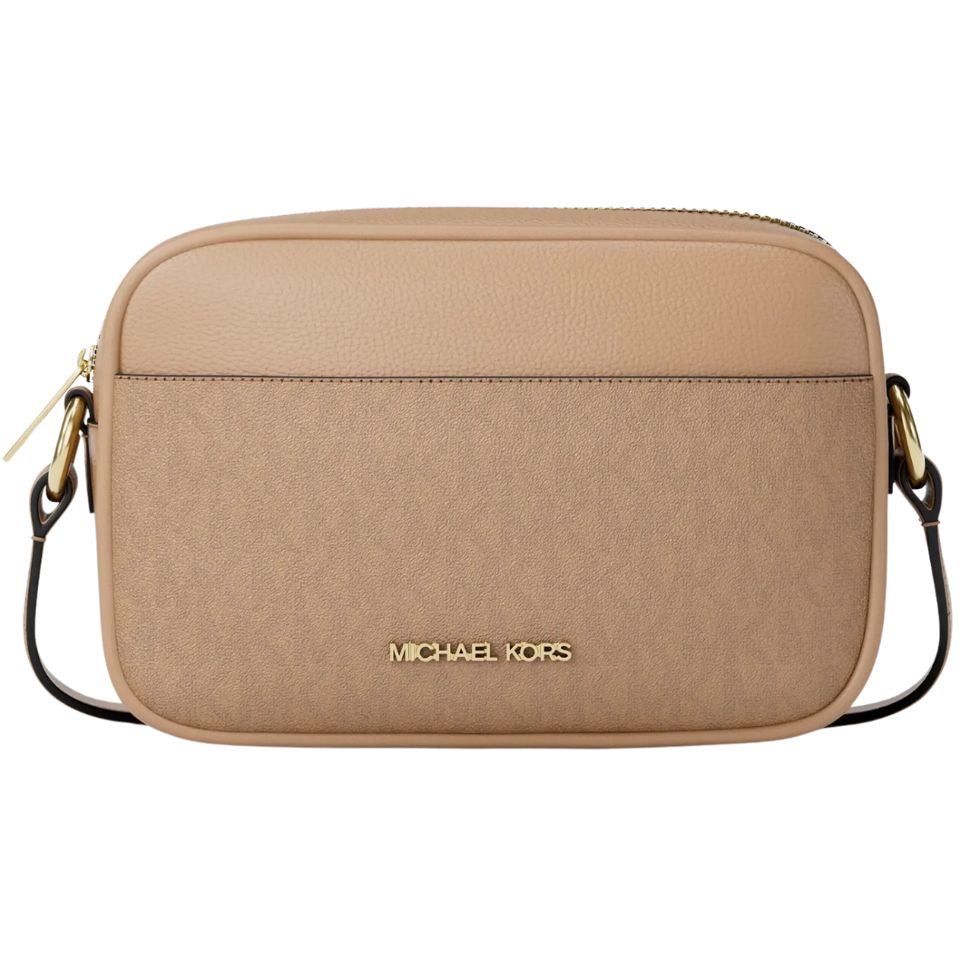 Michael Kors Jet Set Small Signature Logo Camera Crossbody Bag (2-Colors)