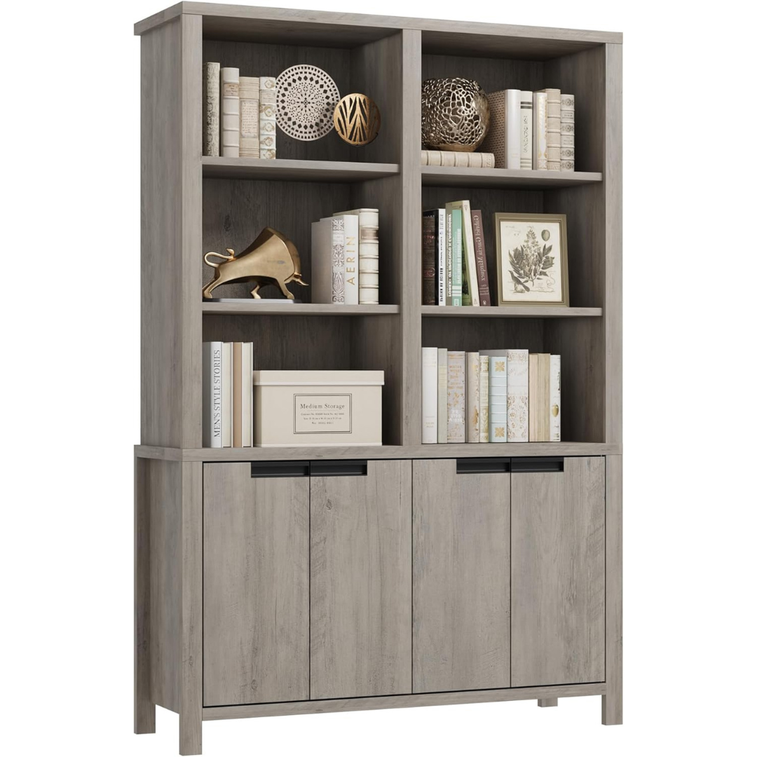 70.7" 6-Tier Double Wide Book Shelf w/ 12 Cubbies