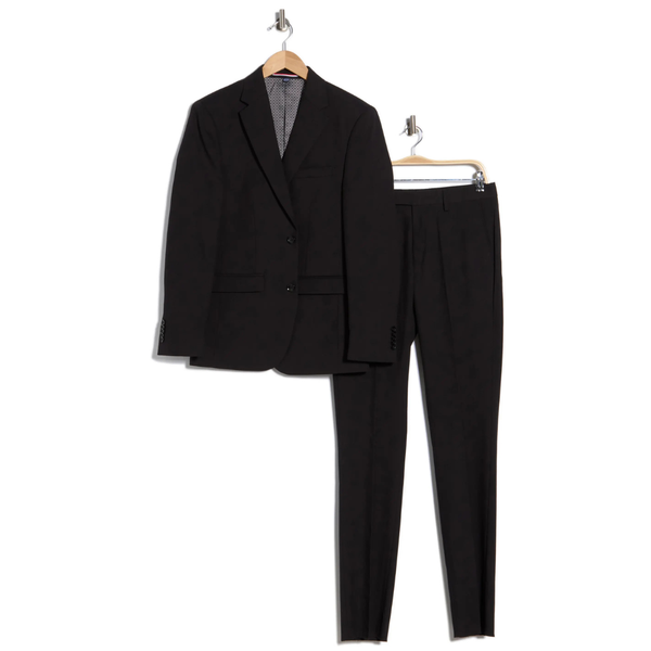 Soul Of London Men's Solid Notch Lapel Suit