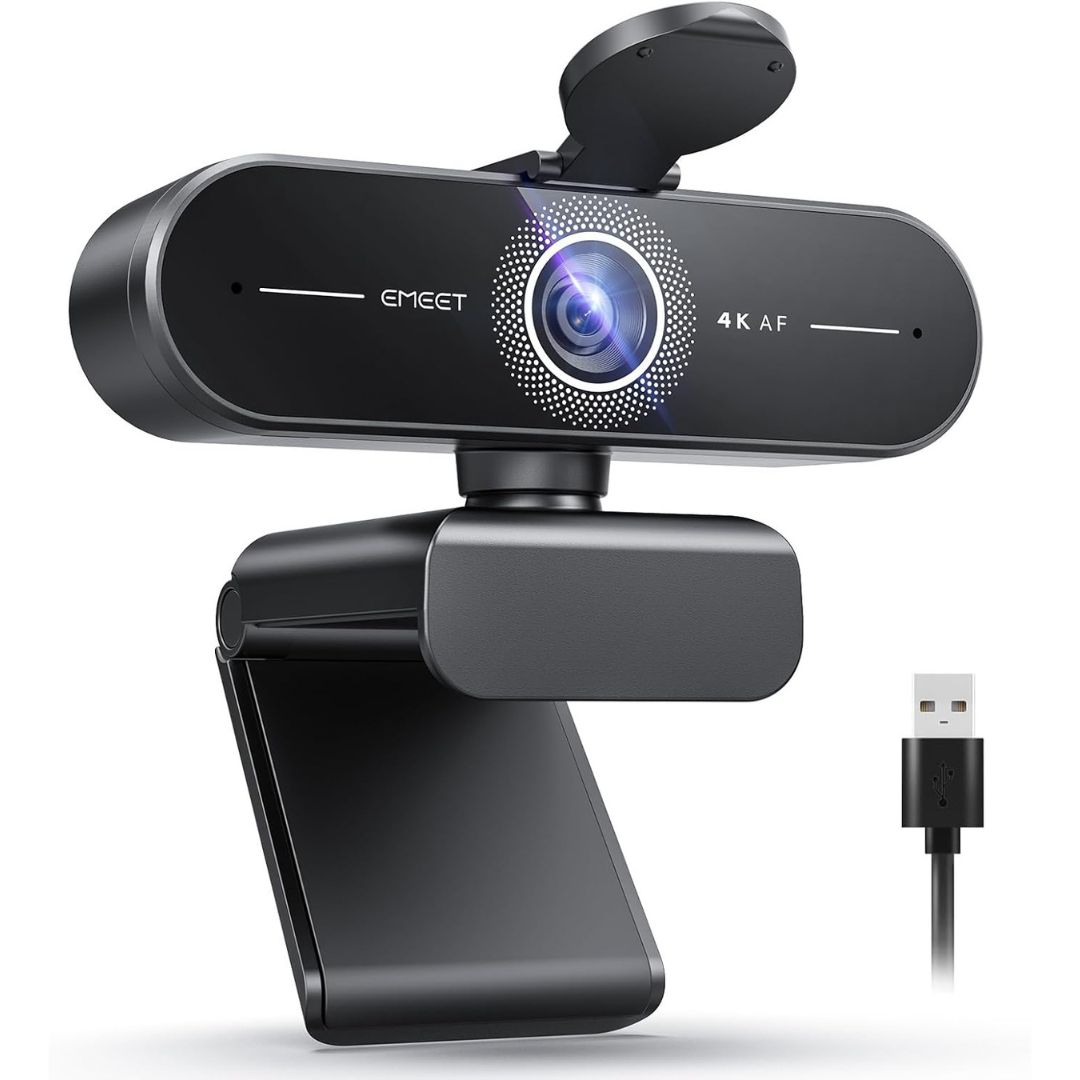 EMEET C60E 4K 30FPS Webcam w/ PDAF Autofocus & Dual Mics