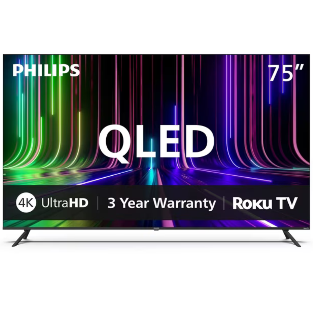 75" Philips Class 7000 Series 4K Ultra HDR Smart QLED Roku TV