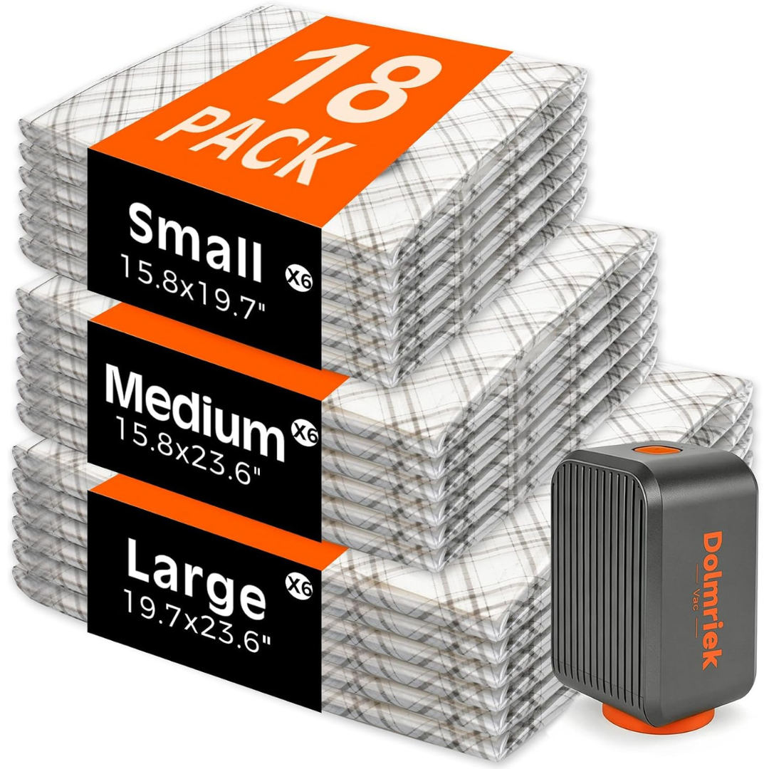 12-Pack Dolmriek Vacuum Seal Bags with Cordless Pump (Various)