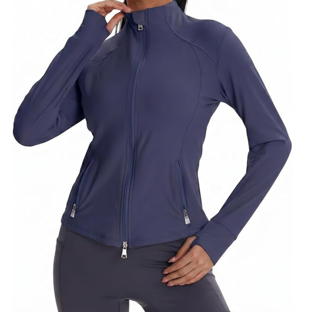 Women's Slim Fit Full Zip Workout Jacket (Various)