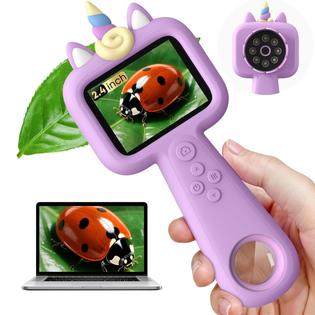 Portable Kids 2.4" Screen Handheld Digital Microscope
