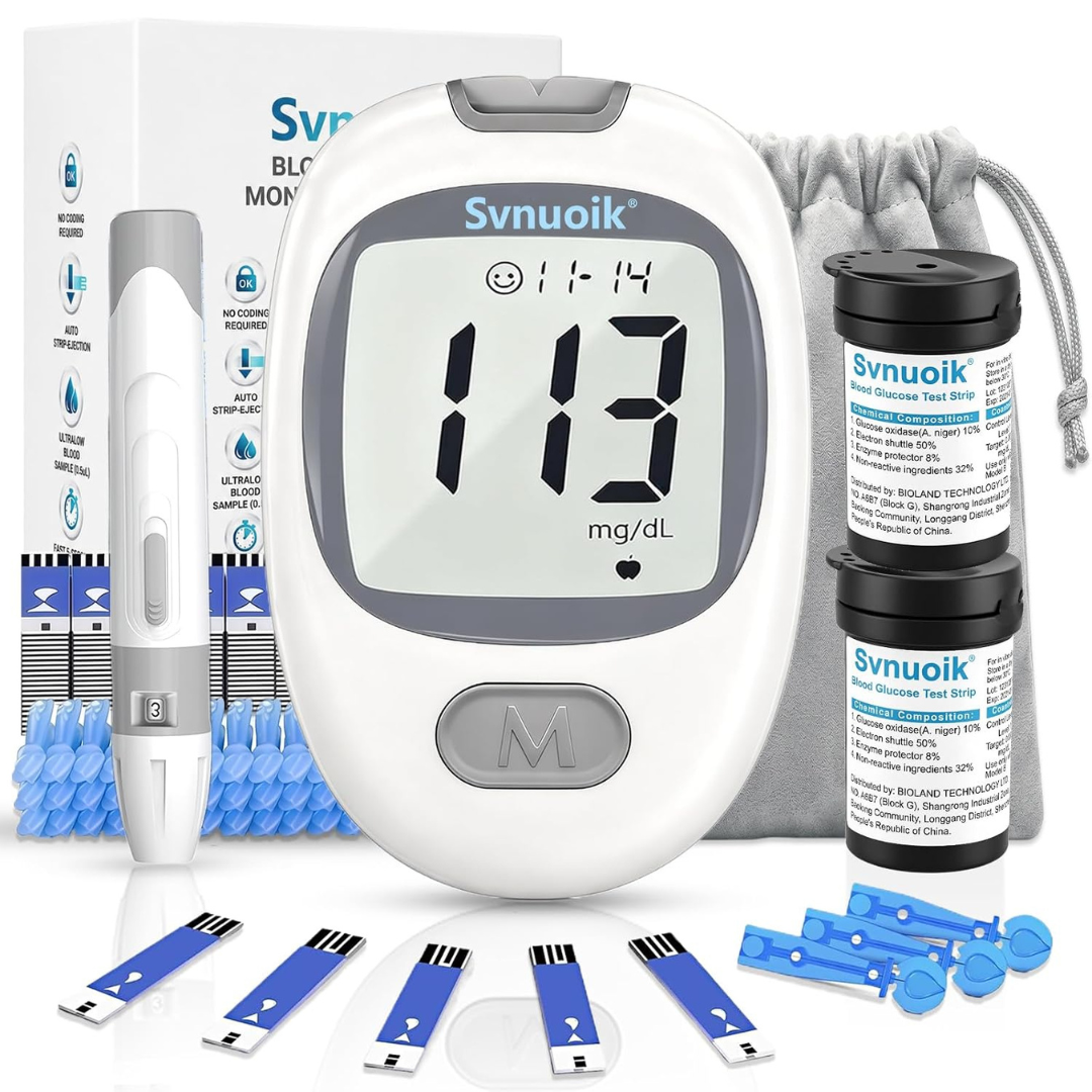 Svnuoik G-430 Blood Glucose Monitor Kit with 100 Test Strips