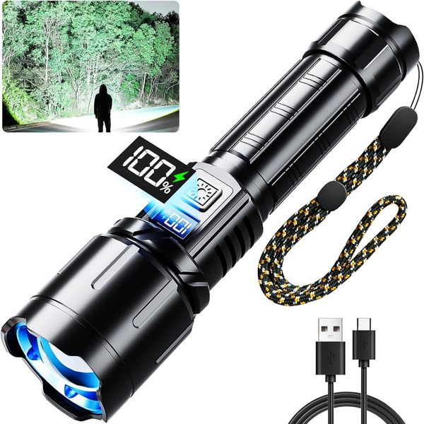 KNIBO 99000 Lumen Rechargeable LED Tactical Flashlight