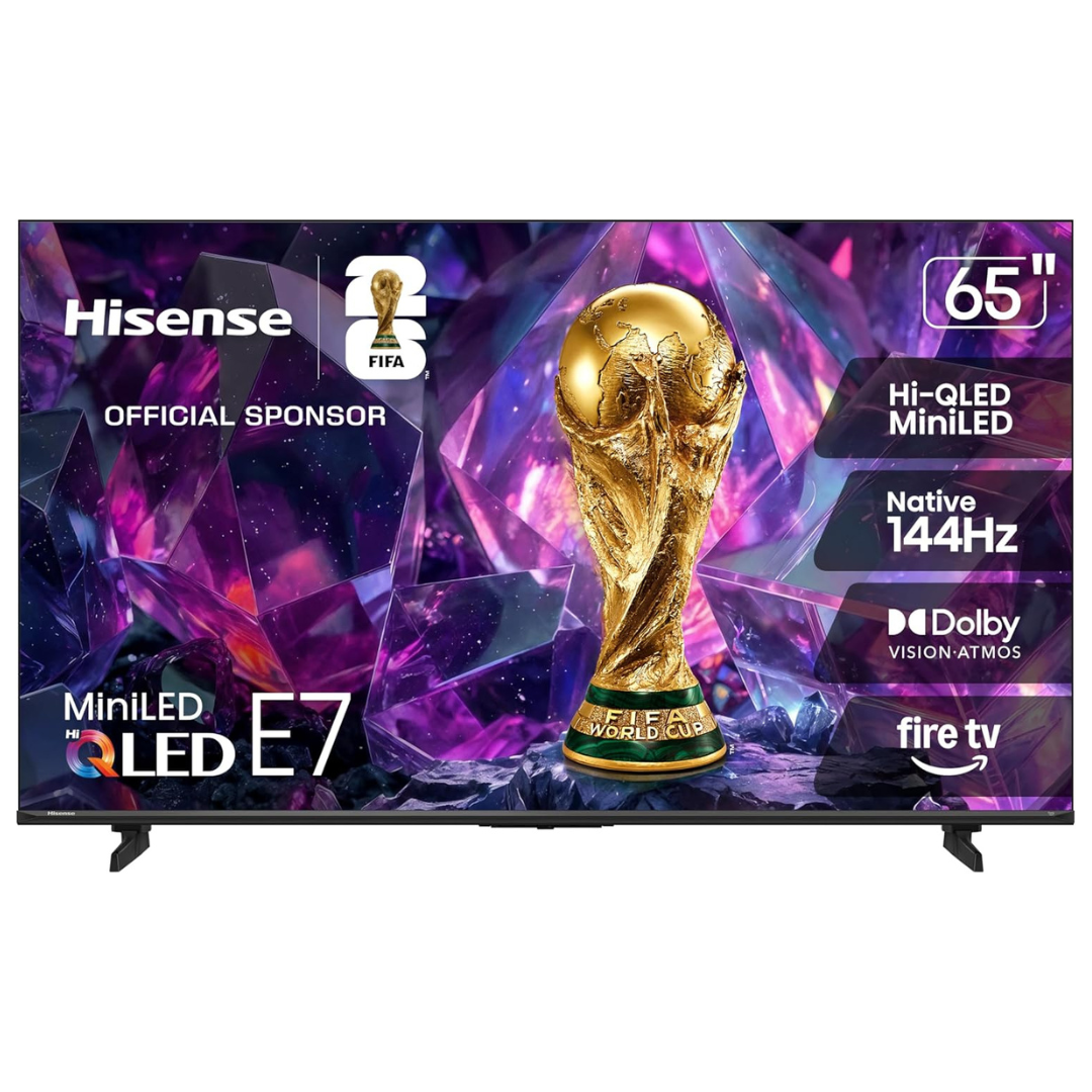 65" Hisense 65E7SF 4K Ultra HDR Smart Hi-QLED Mini-LED Fire TV (2026)