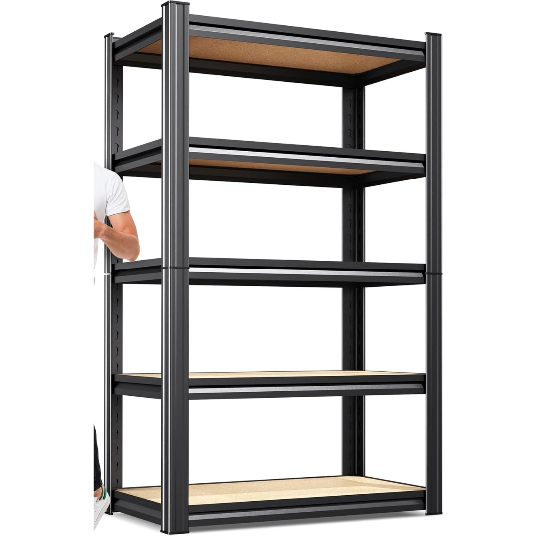 JOJUOU 5-Tier Adjustable Metal Garage Shelving