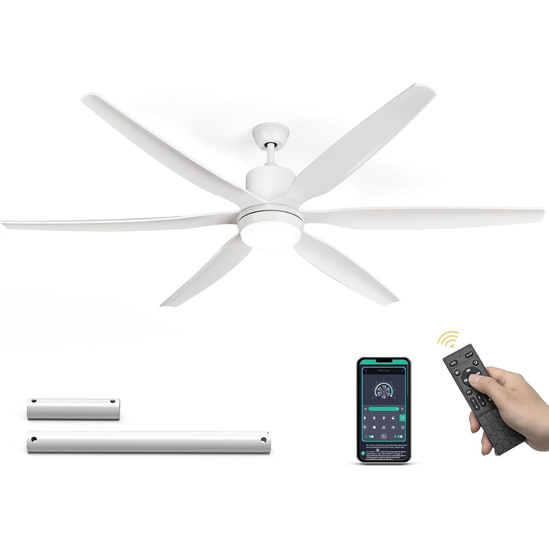 DWVO 65" Ceiling Fan with Lights with App/Remote Control