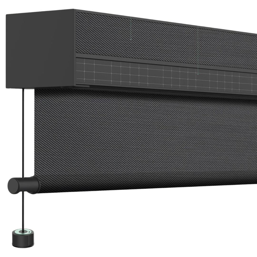 Motorized Solar Powered Electric Outdoor Shades for Patio 2-16 FT Wide