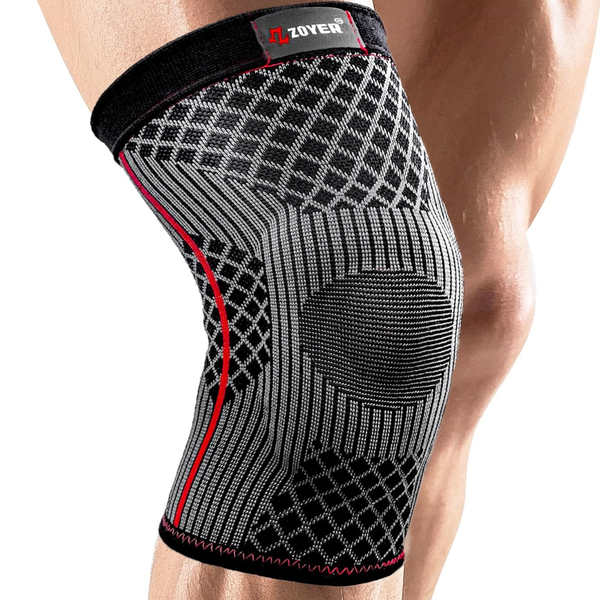 3D-Knitted Knee Compression Sleeve w/Enhanced Patella Gel Pad