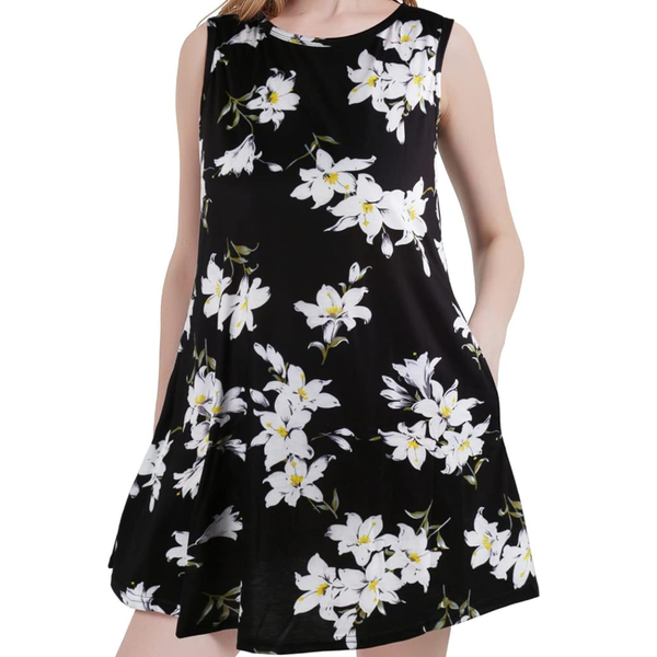 Women's Beach Travel Sleeveless Floral Summer Dresses (Various)