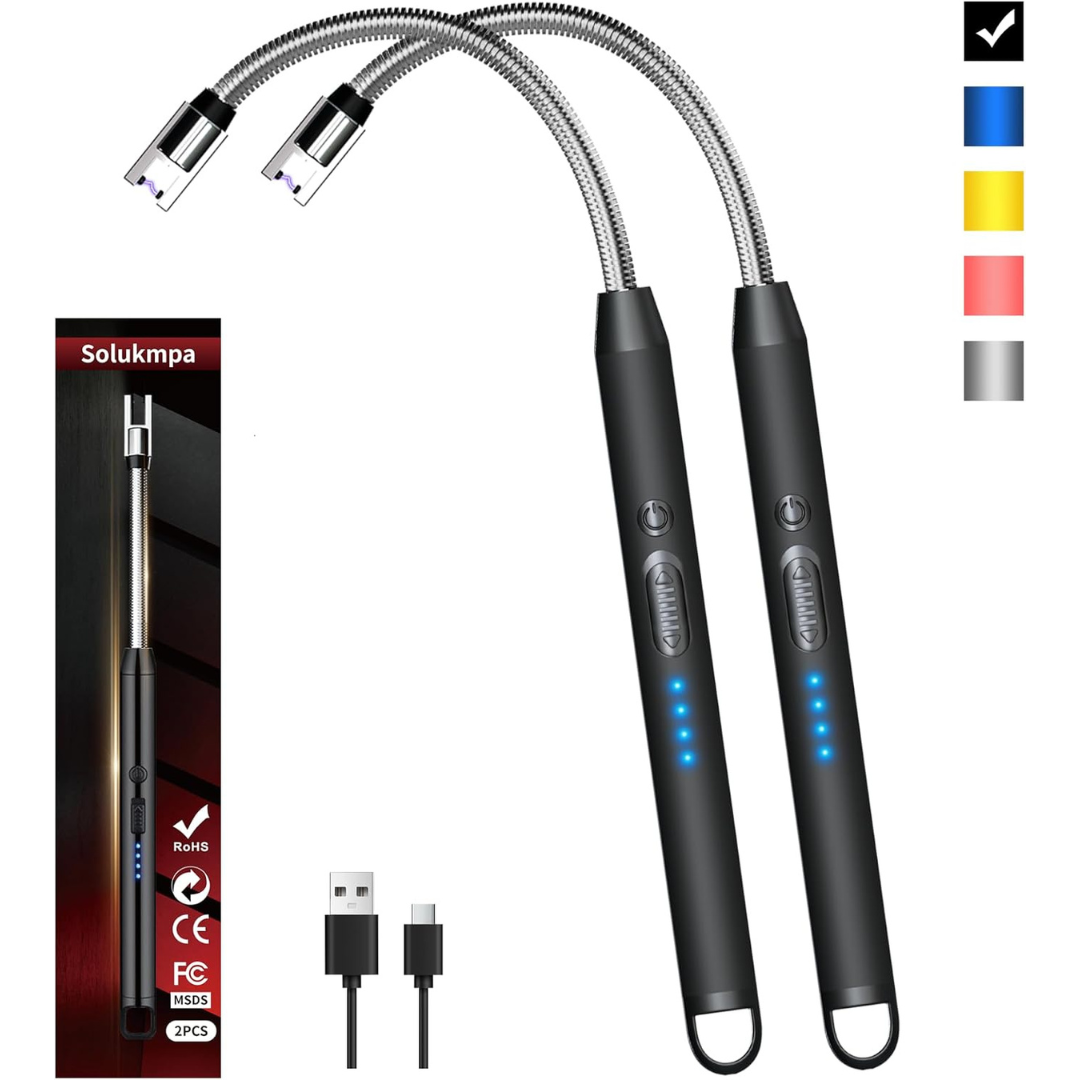 2-Pack Rechargeable Type C Electric Lighters
