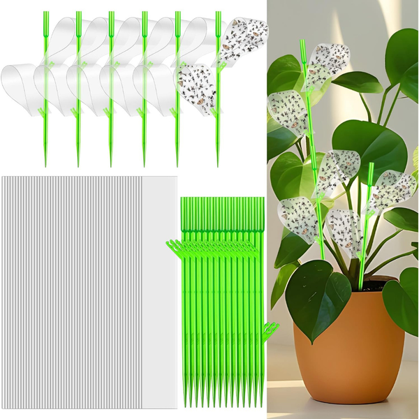 100-Piece Gnat Sticky Traps for Plants