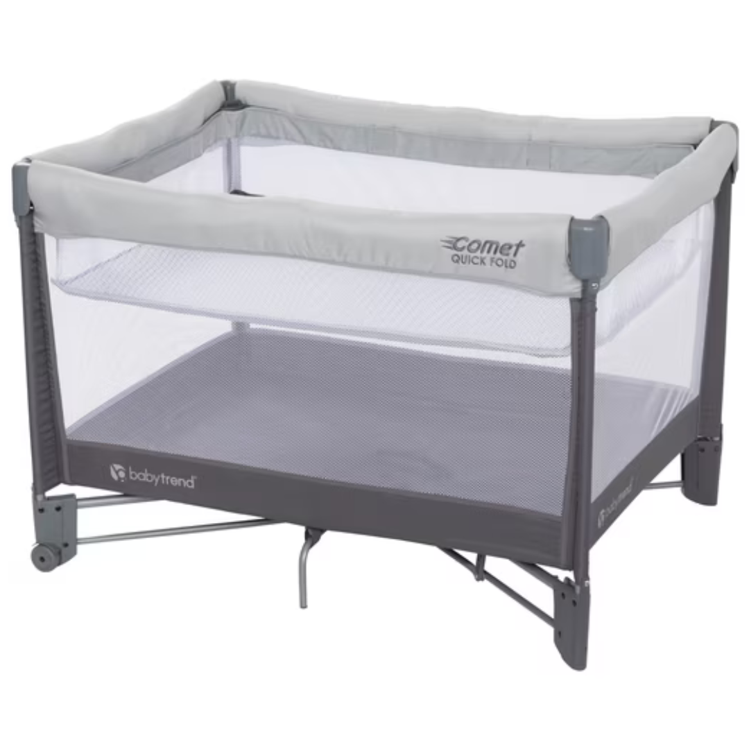 Comet One Hand Quick-Fold Playard With Hanging Bassinet
