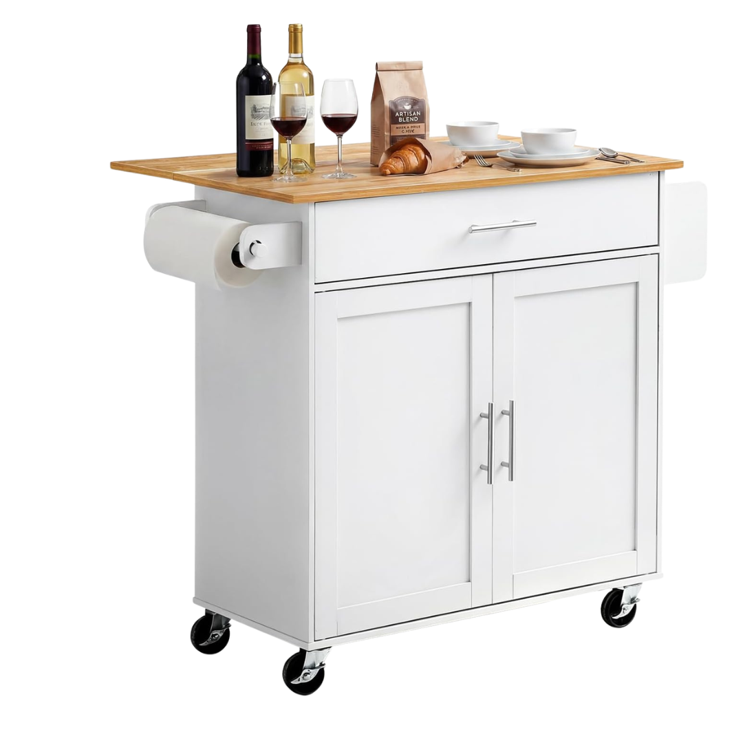 42.28" VEVOR Kitchen Island Cart W/ Storage Cabinet