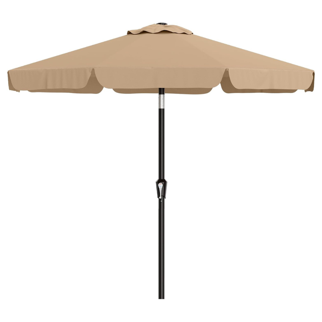 9FT Valance Patio Umbrella With Tilt & Crank