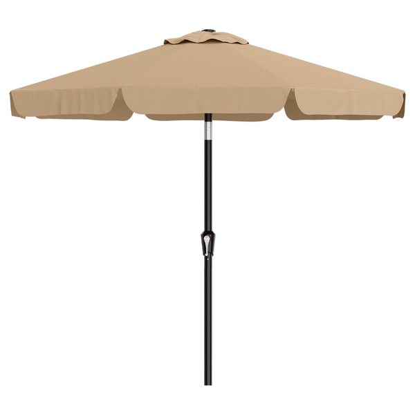 9FT Valance Patio Umbrella With Tilt & Crank