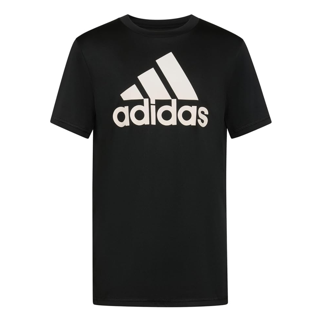 adidas Boys Short Sleeve Aeroready Performance Logo Tee T-Shirt (2 Colors)