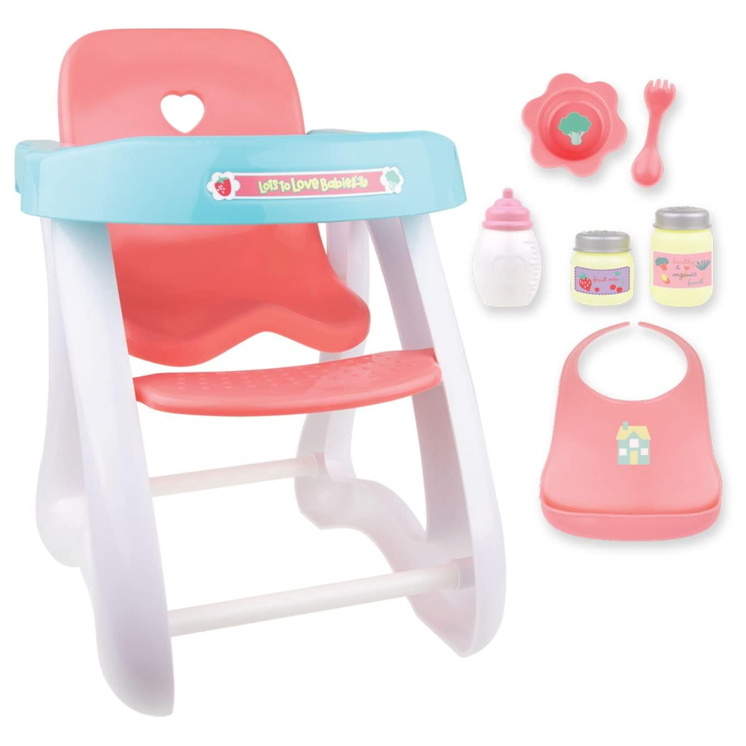 7-Piece JC Toys Doll High Chair Playset