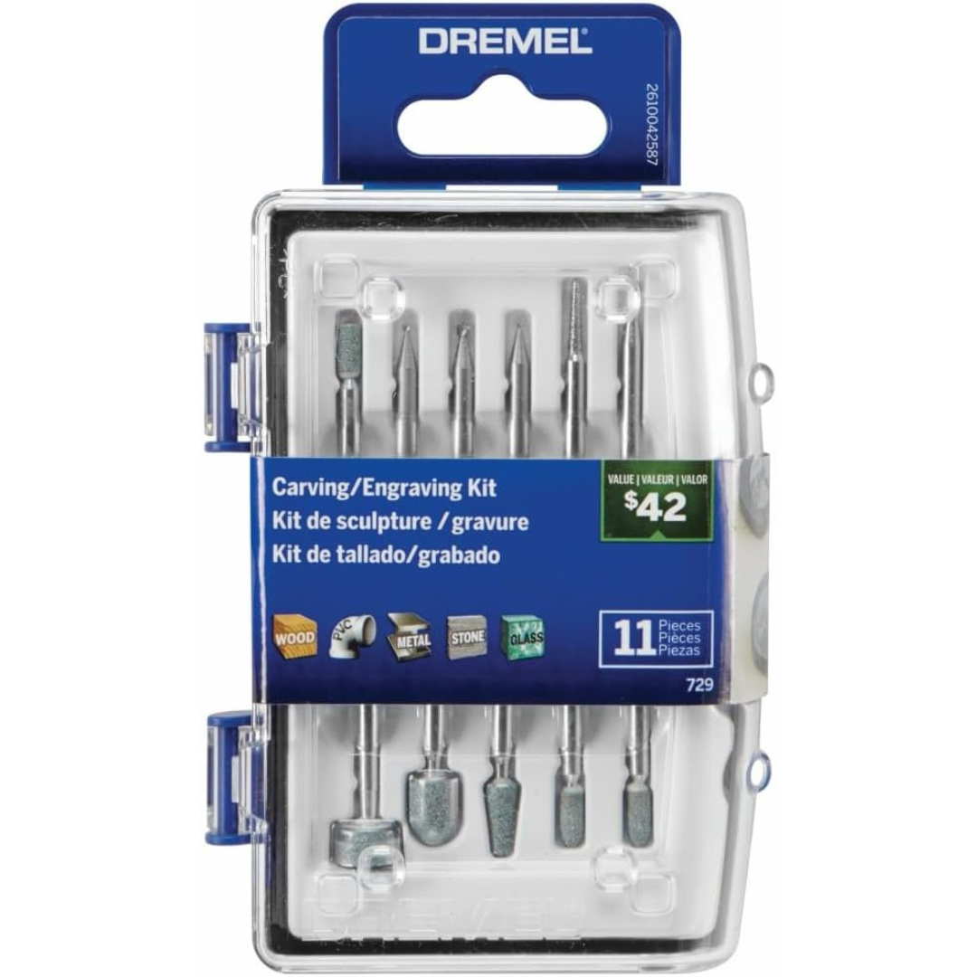 11-Piece Dremel Carving & Engraving Rotary Tool Accessories Kit
