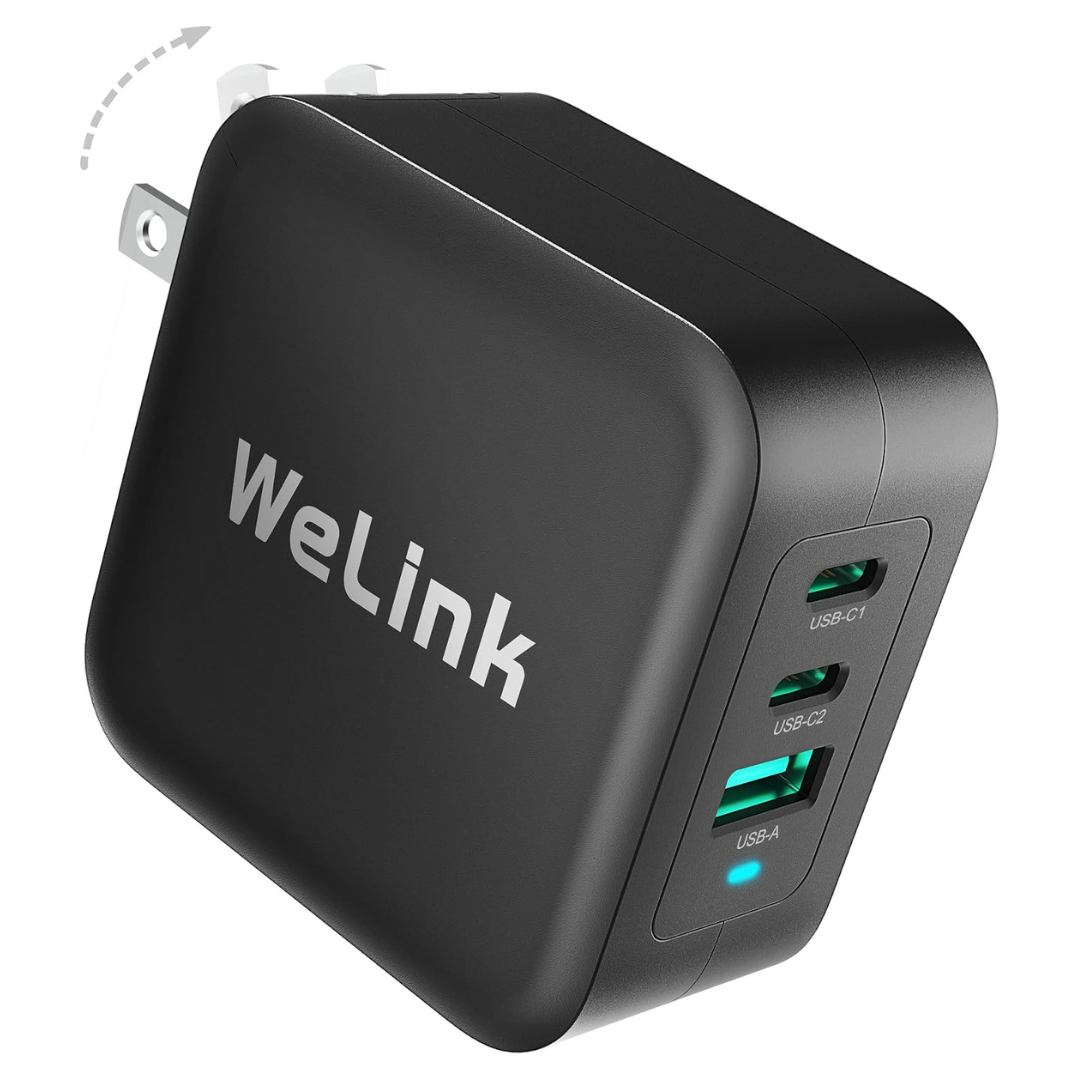 WeLink 3-Port Up To 100W USB C GaN PPS Wall Charger