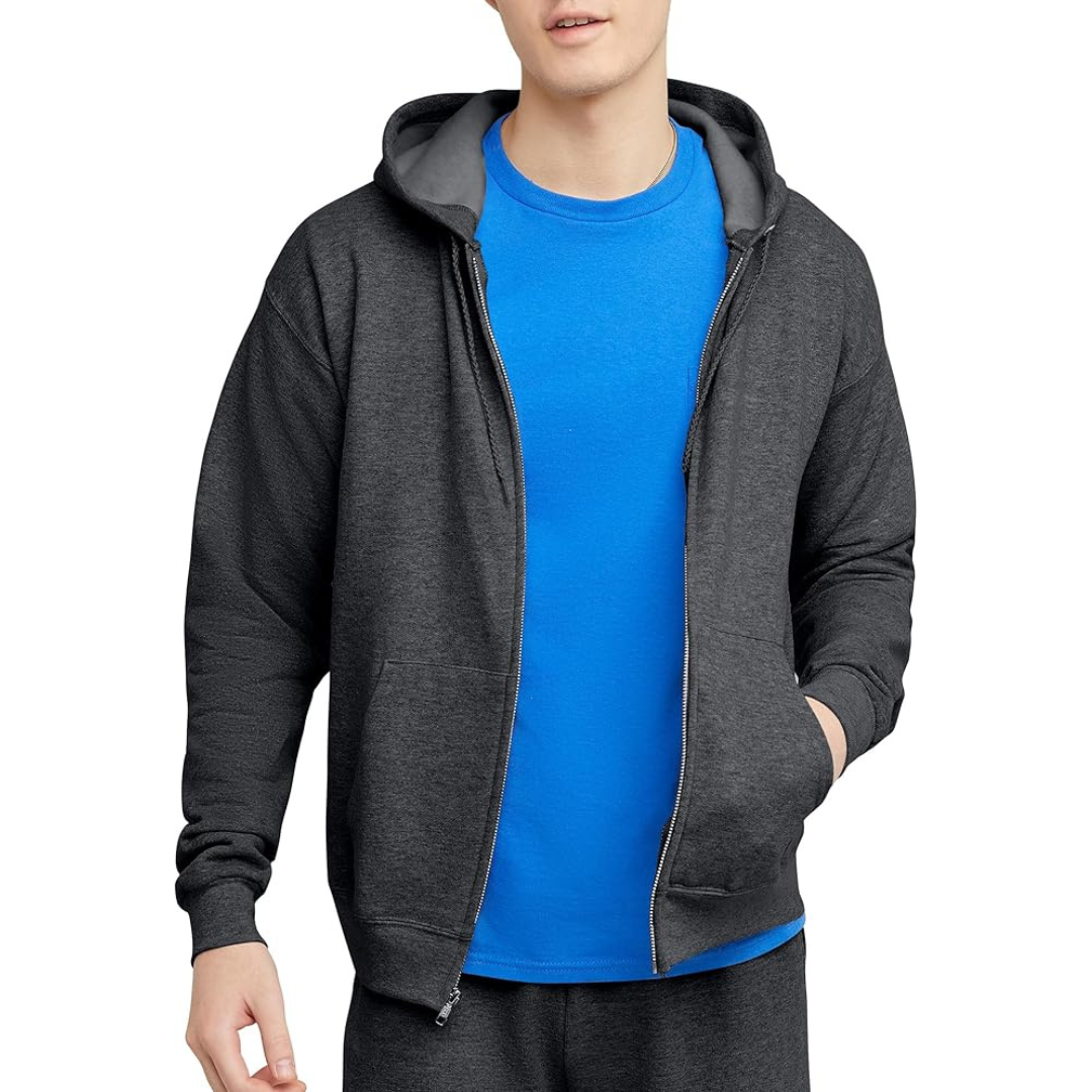 Hanes Men's Full-Zip Eco-Smart Full-zip Hoodie (Various Colors)