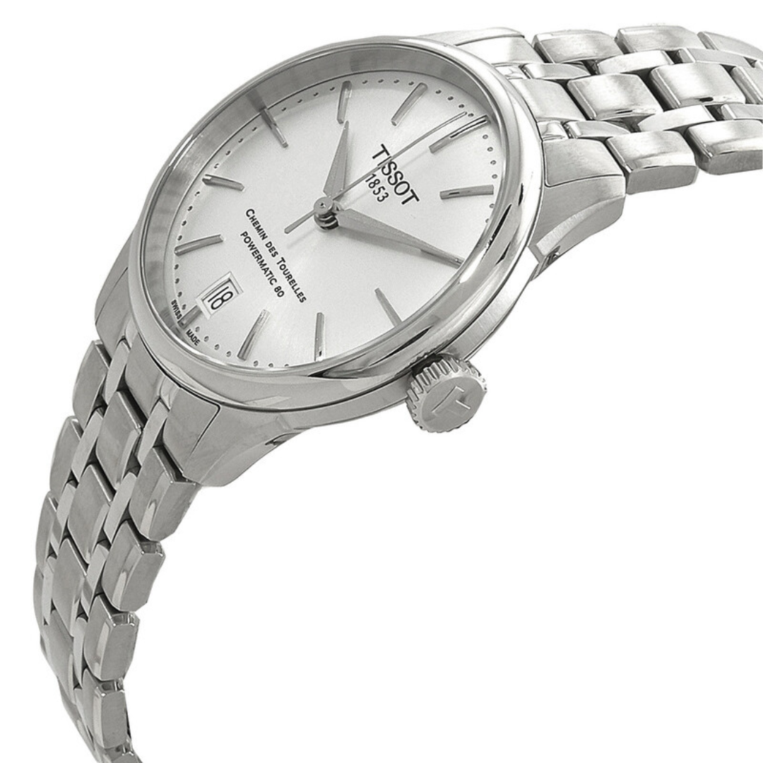 Tissot Chemin Des Tourelles Ladies Automatic Silver Dial Watch