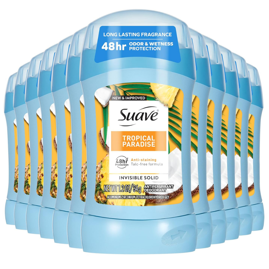 12-Pack 1.2-Oz Suave Women's Deodorant Sticks