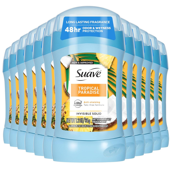 12-Pack 1.2-Oz Suave Women's Deodorant Sticks