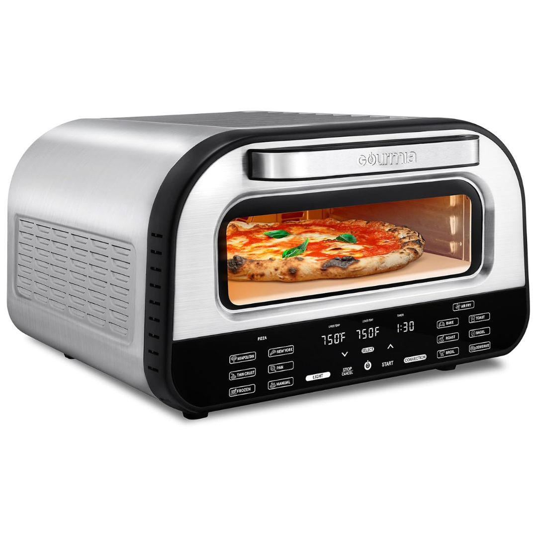 Gourmia 1800W Pizza Oven Air Fryer Toaster w/ 6 Pizza Presets