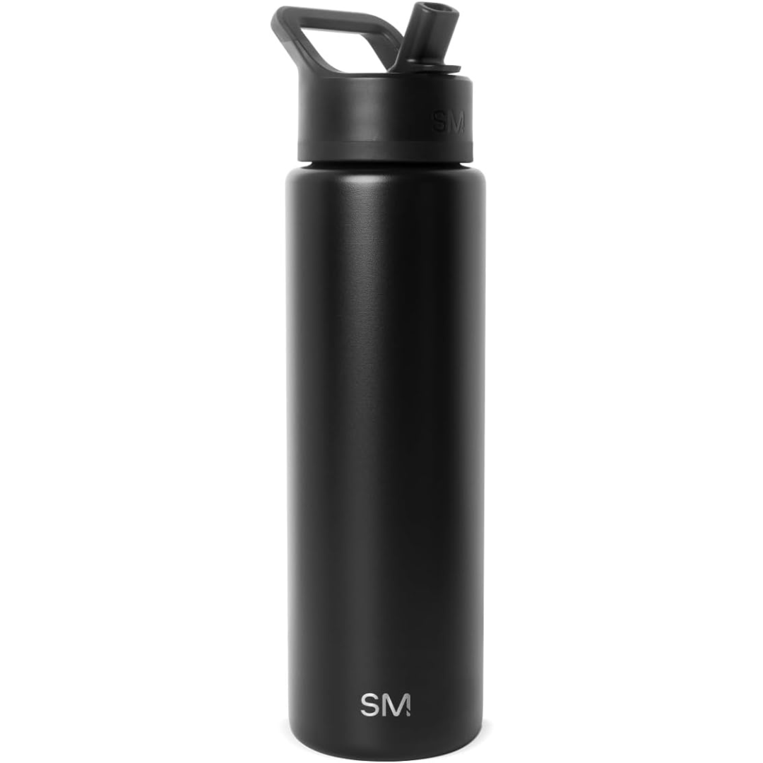 30-Oz Insulated Stainless Steel Water Bottle with Straw