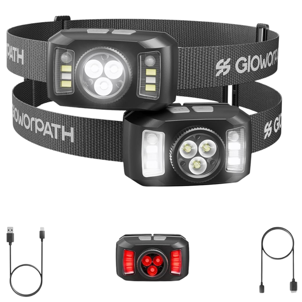 2-Pack Ultra Bright Rechargeable Headlamp