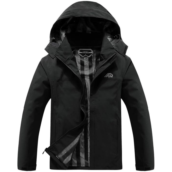 OTU Men's Lightweight Waterproof Hooded Rain Jacket (Various)
