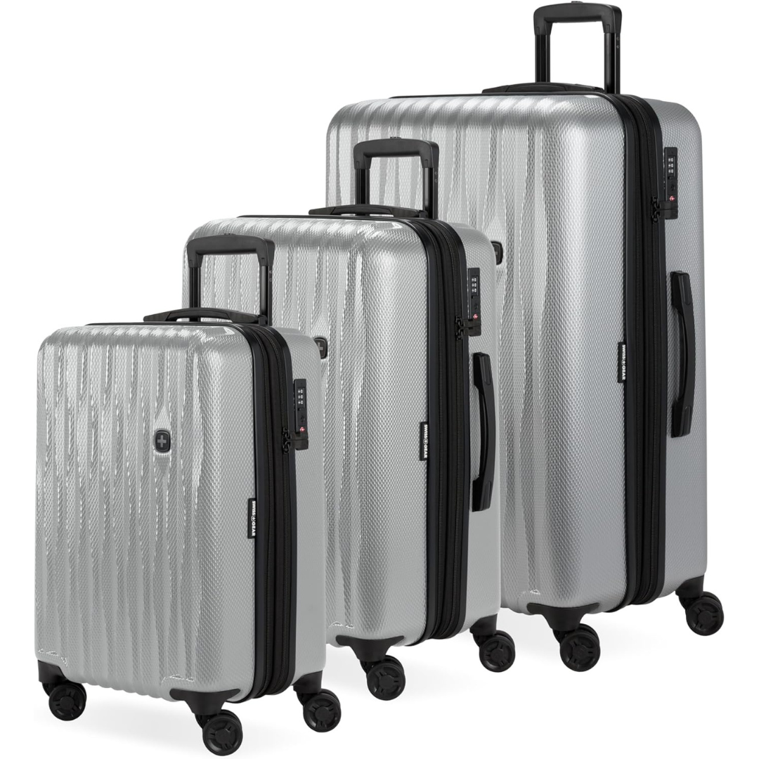 3-Piece SwissGear Energie Hardside Expandable Spinner Luggage Set (19/24/27)