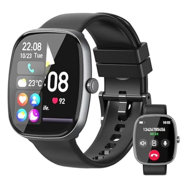 Unisex IP68 1.85" HD Fitness Tracker Smart Watch W/ 120 Sports Modes