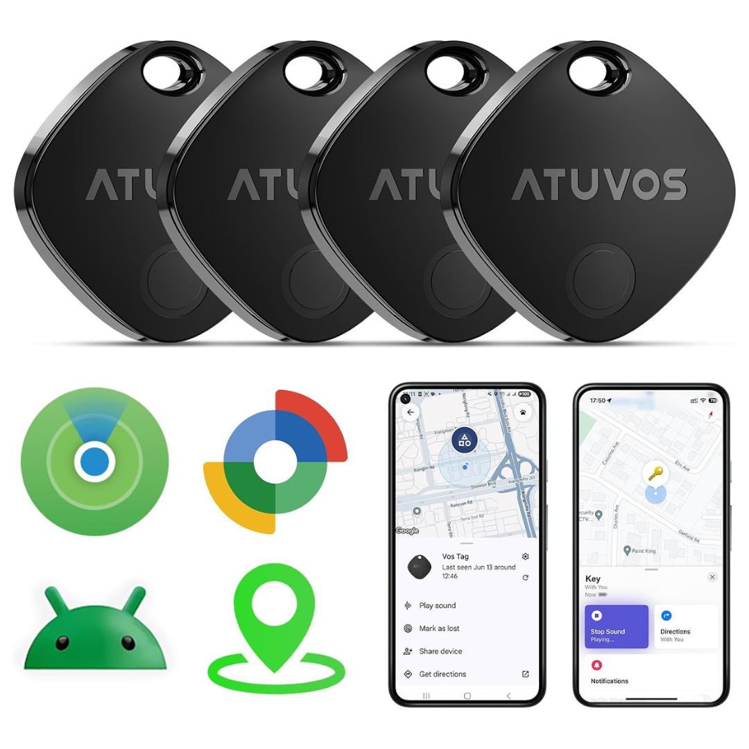 4-Pack ATUVOS Air Tracker Tags For Android & IOS